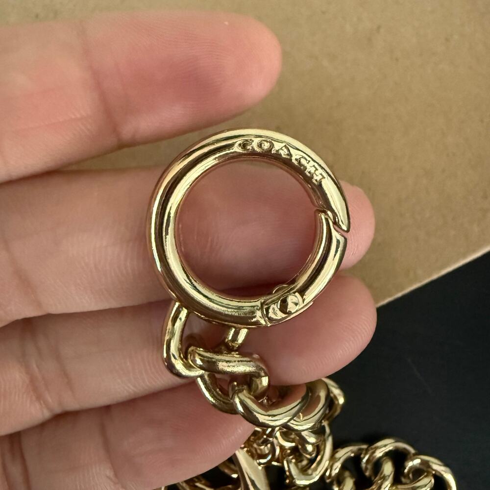 Authentic ‼️Coach Gold Chain Bag Charm Accessory - Picture 5 of 7
